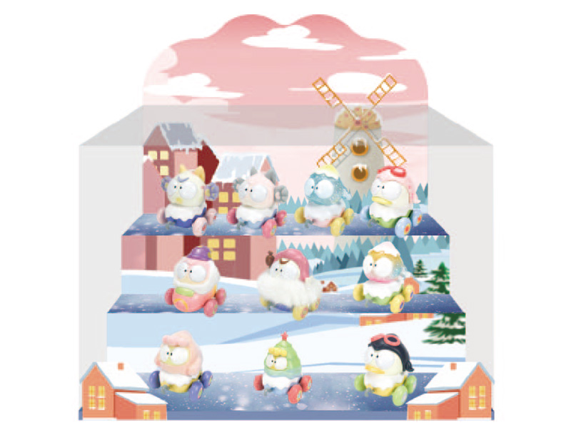 桃桃仔三代盲盒开往春天的雪国列车