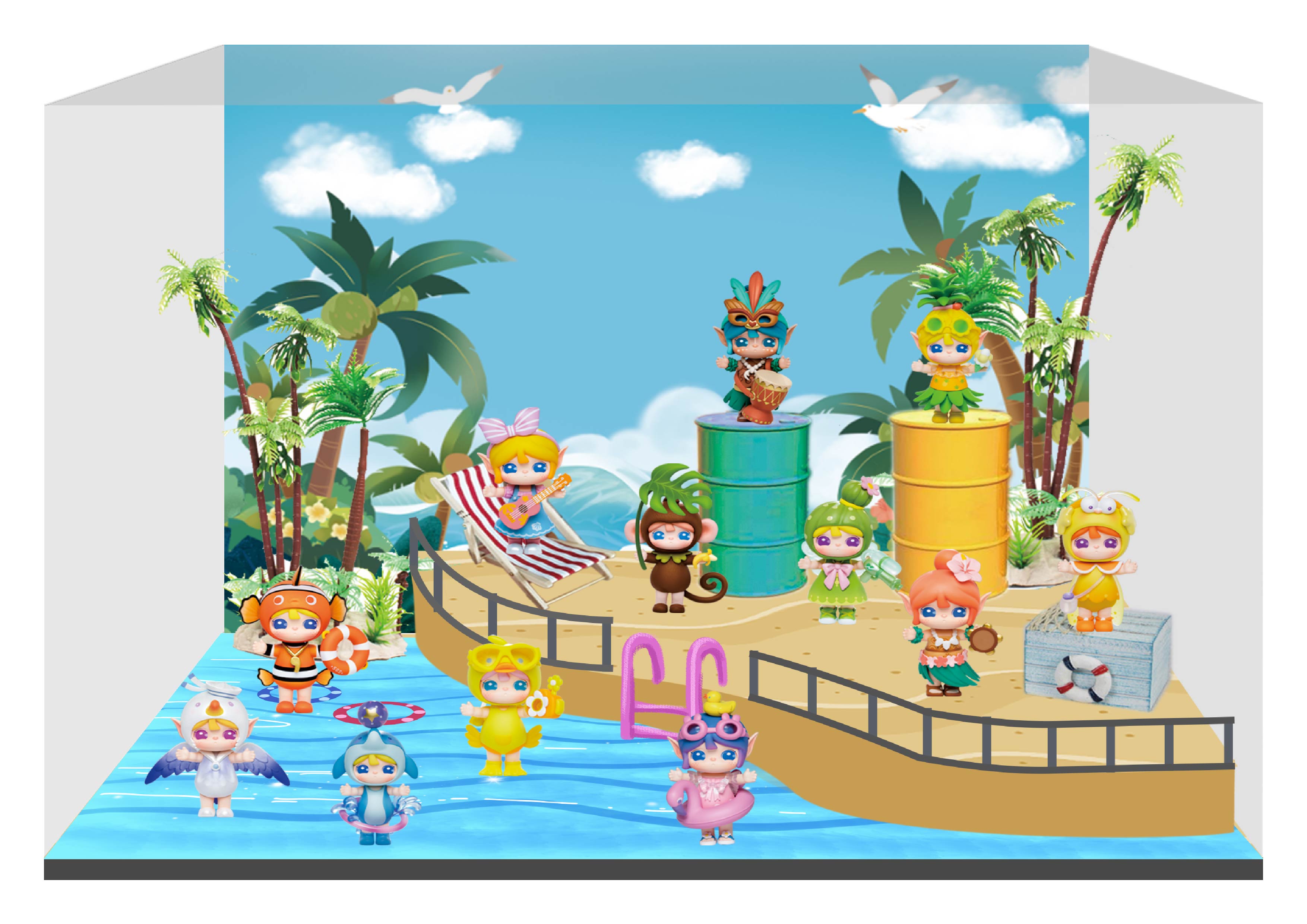 CJ0131 顽童玩耍系列微场景