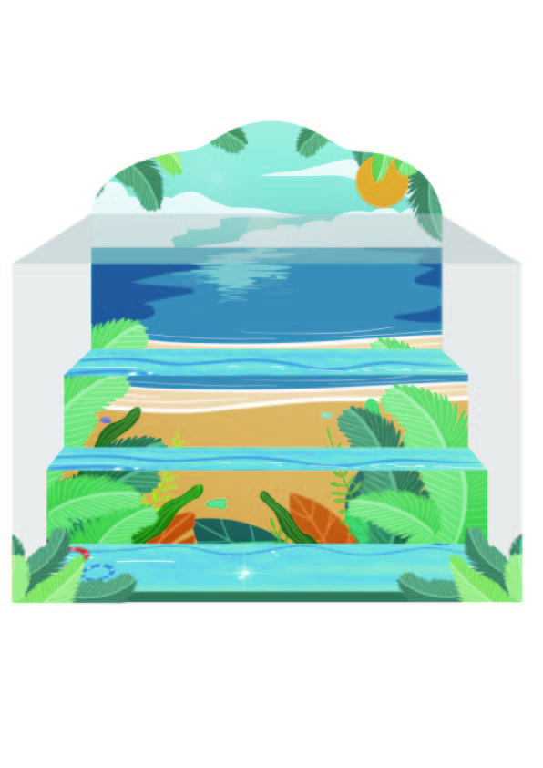 JT0313 宝可梦休闲假日系列-阶梯背景