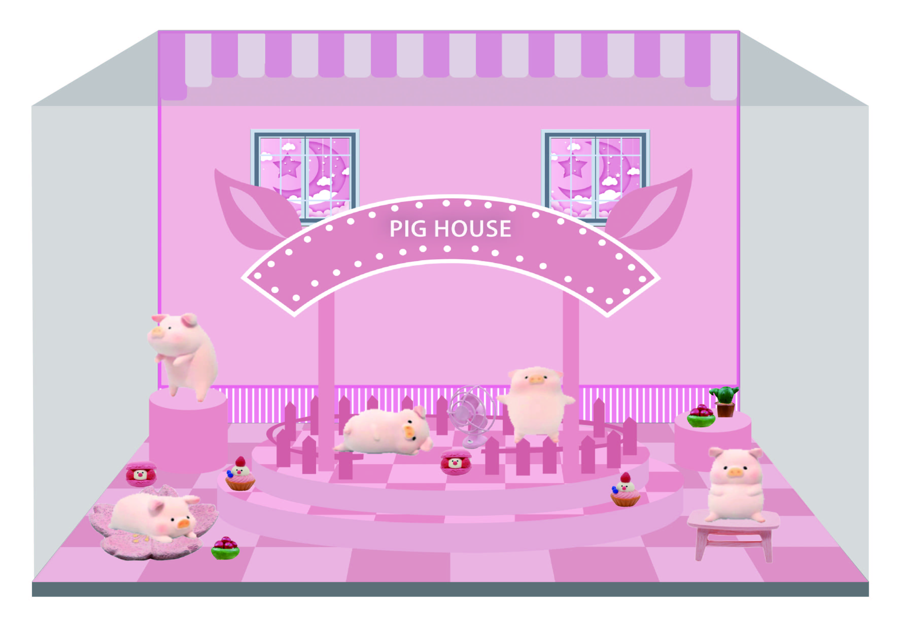 CJ0092 罐头猪·罐头猪 LULU盲盒（单只）微场景