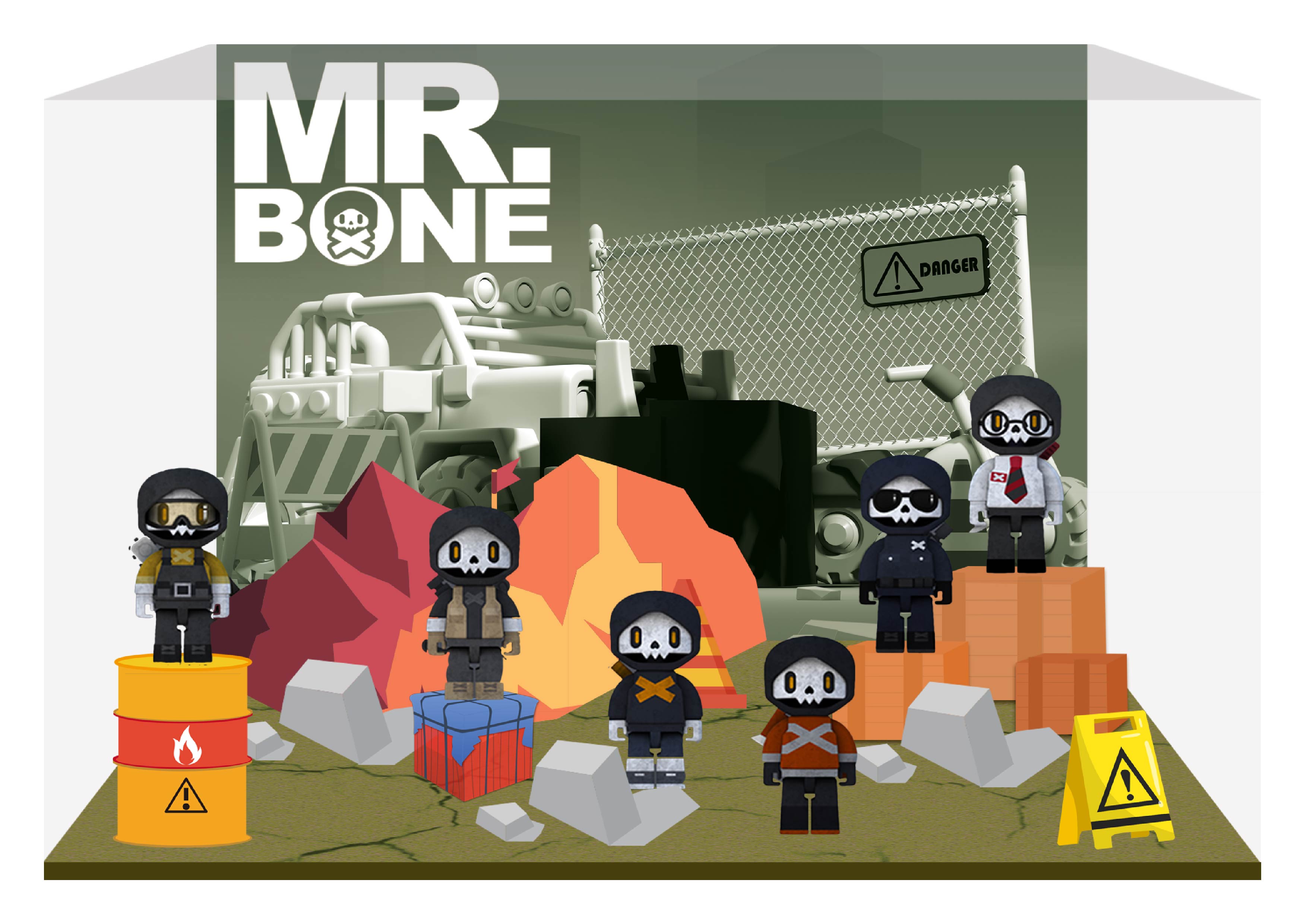 CJ0021 MR.BONE·骨头先生求生者系列盲盒-微场景