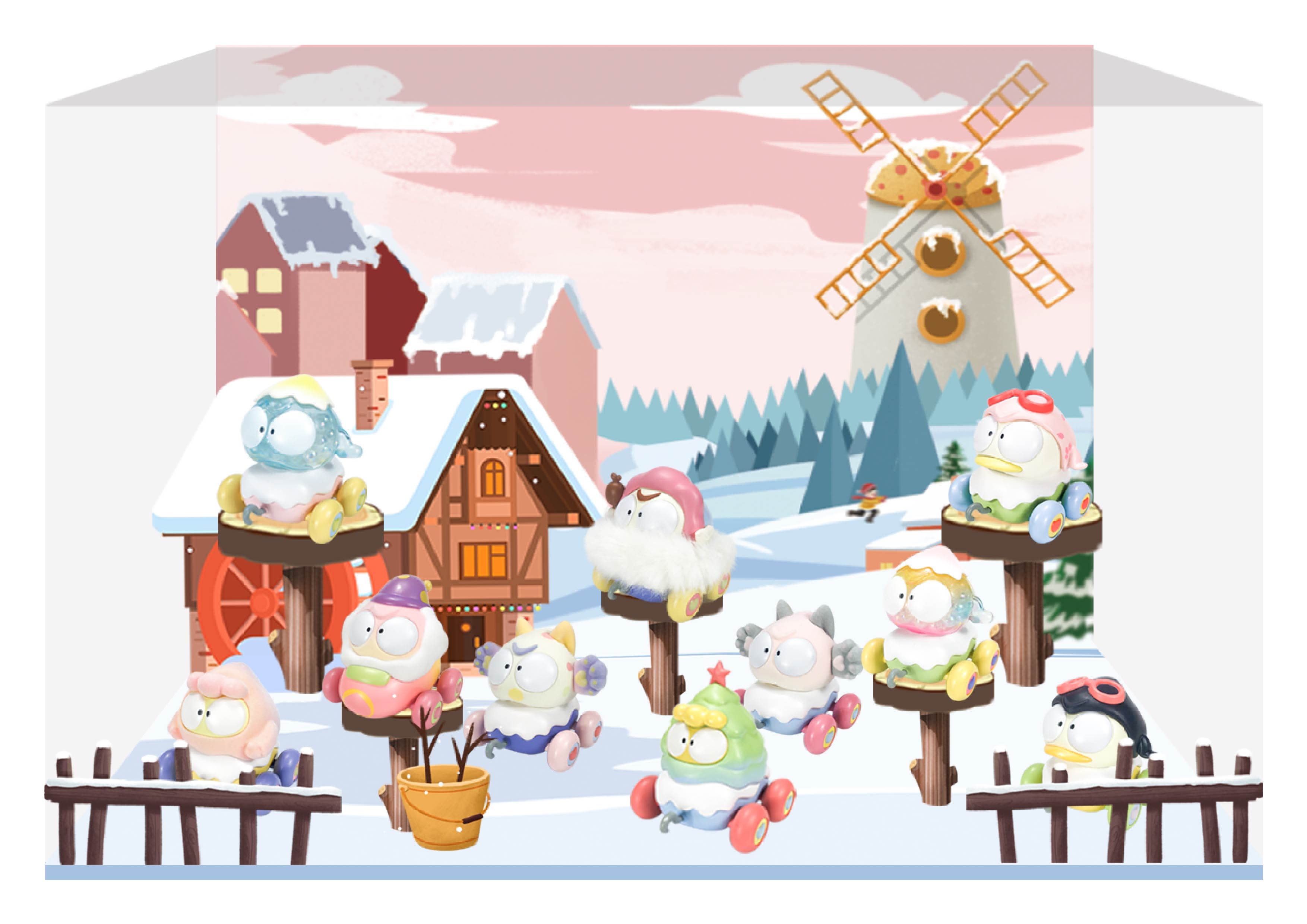 CJ0189桃桃仔三代盲盒开往春天的雪国列车-微场景