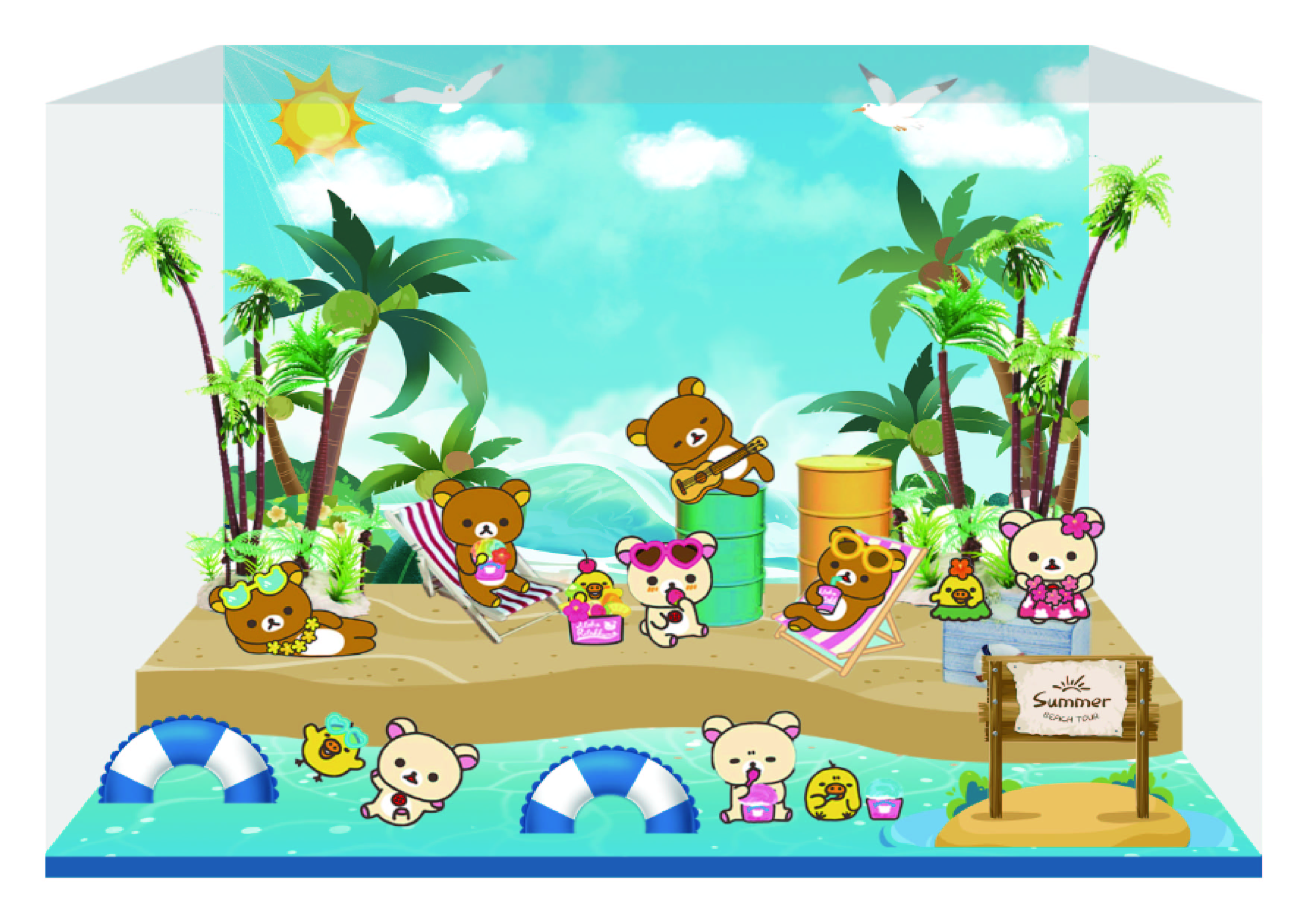 CJ0107 轻松小熊·假日时光系列-微场景