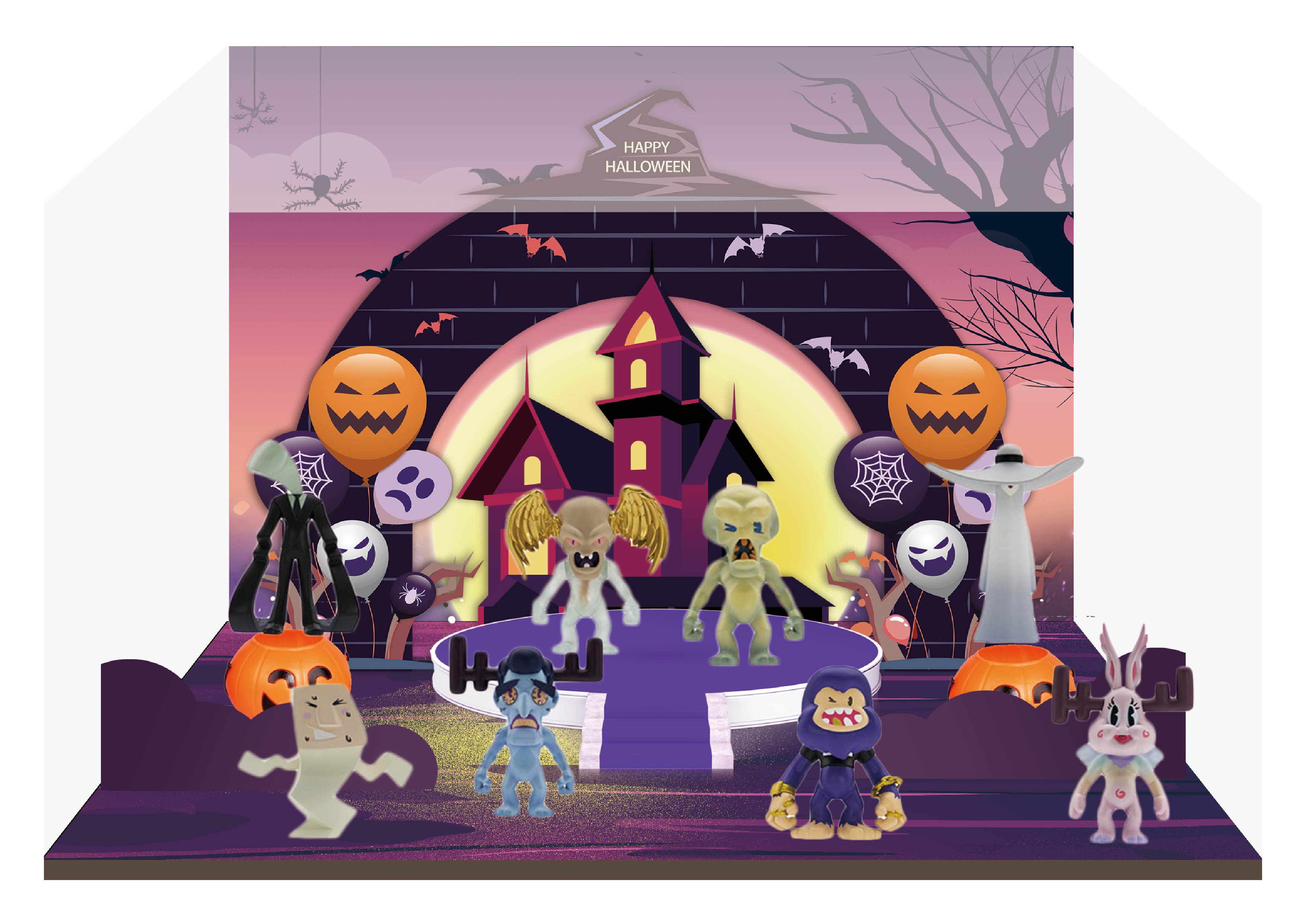 CJ0186超自然生物图鉴·Wendigo怪诞大游行系列(微场景)