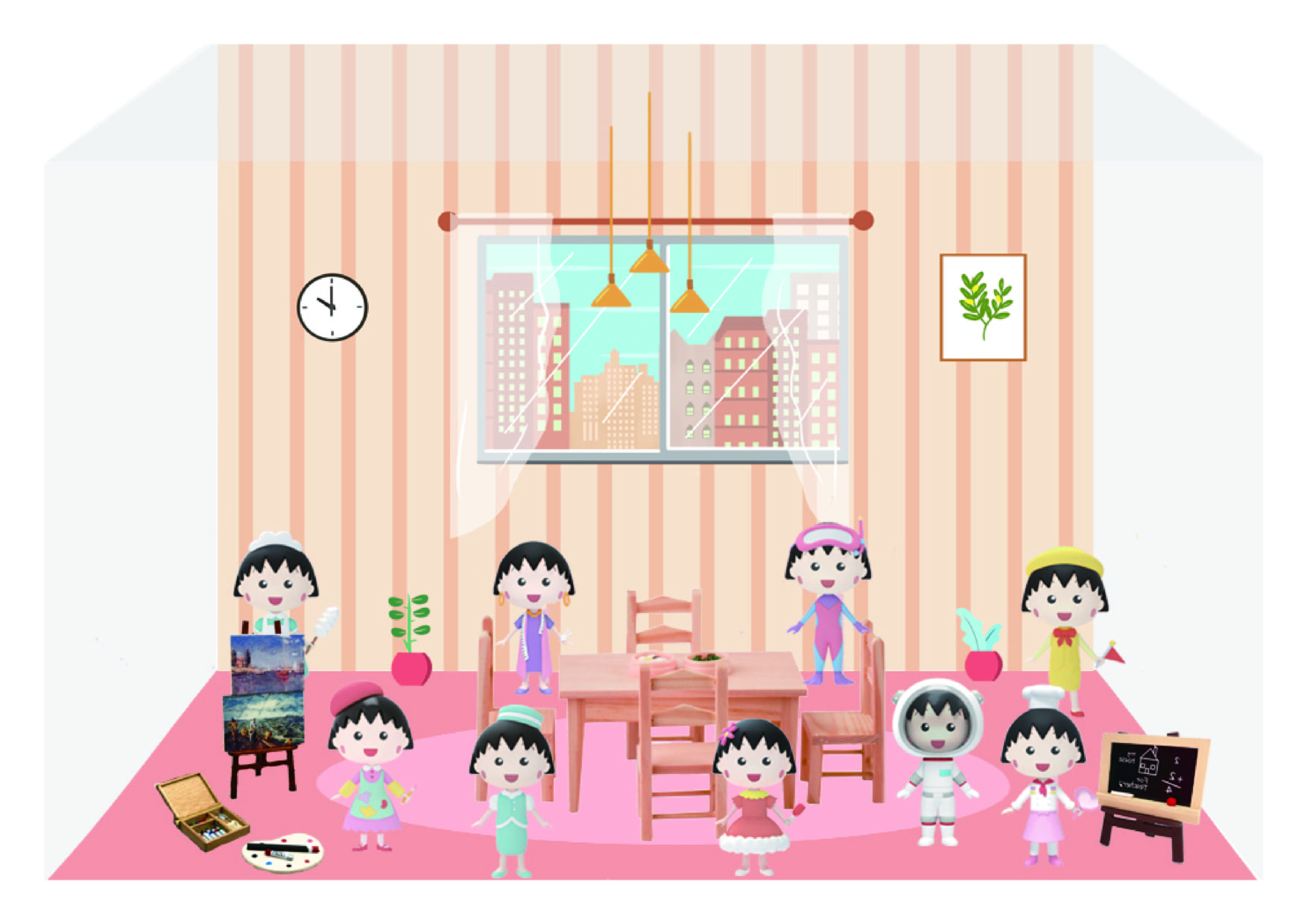 CJ0091 樱桃小丸子职业系列