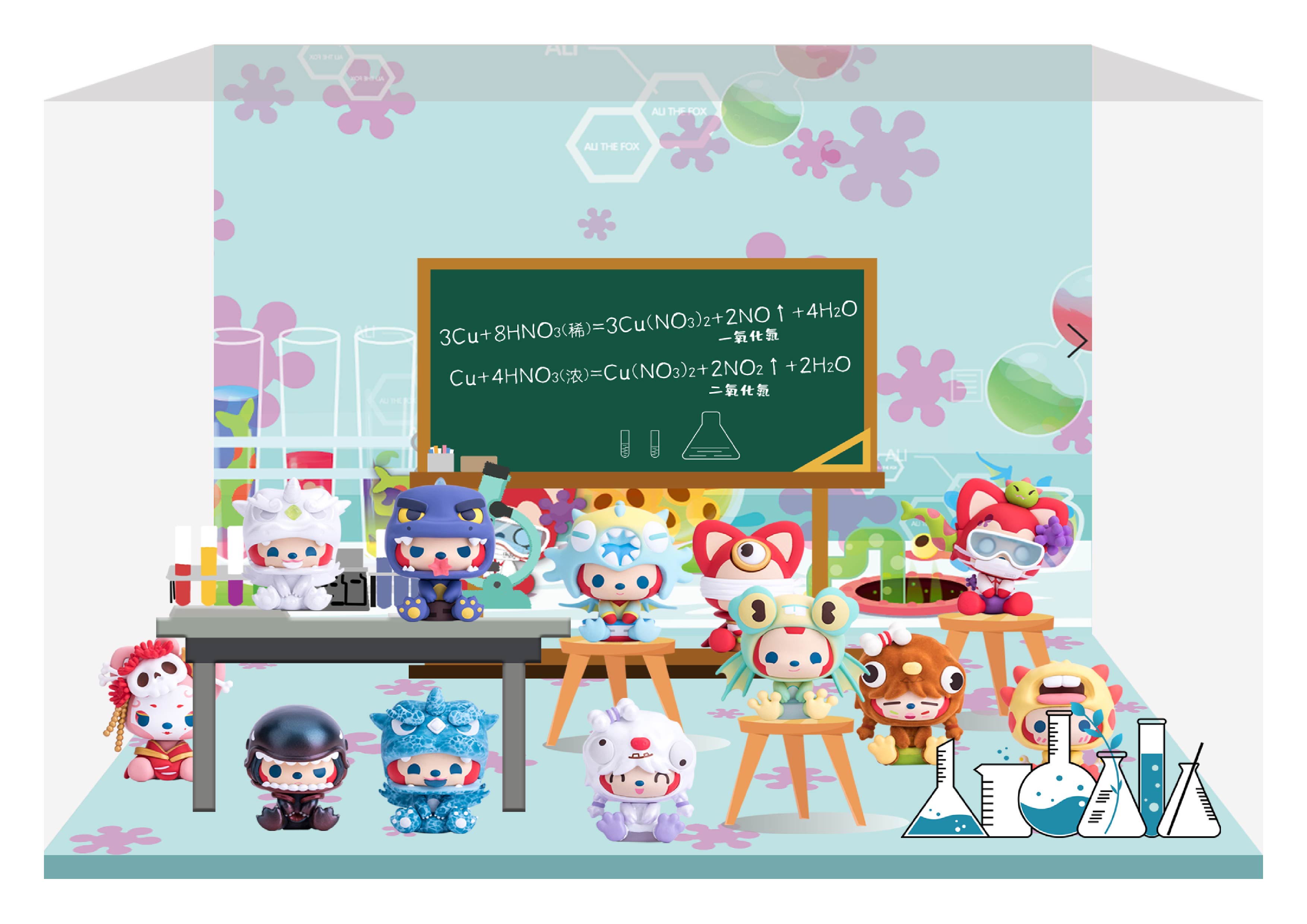 CJ0043 阿狸·迷你公仔怪物宝宝-微场景