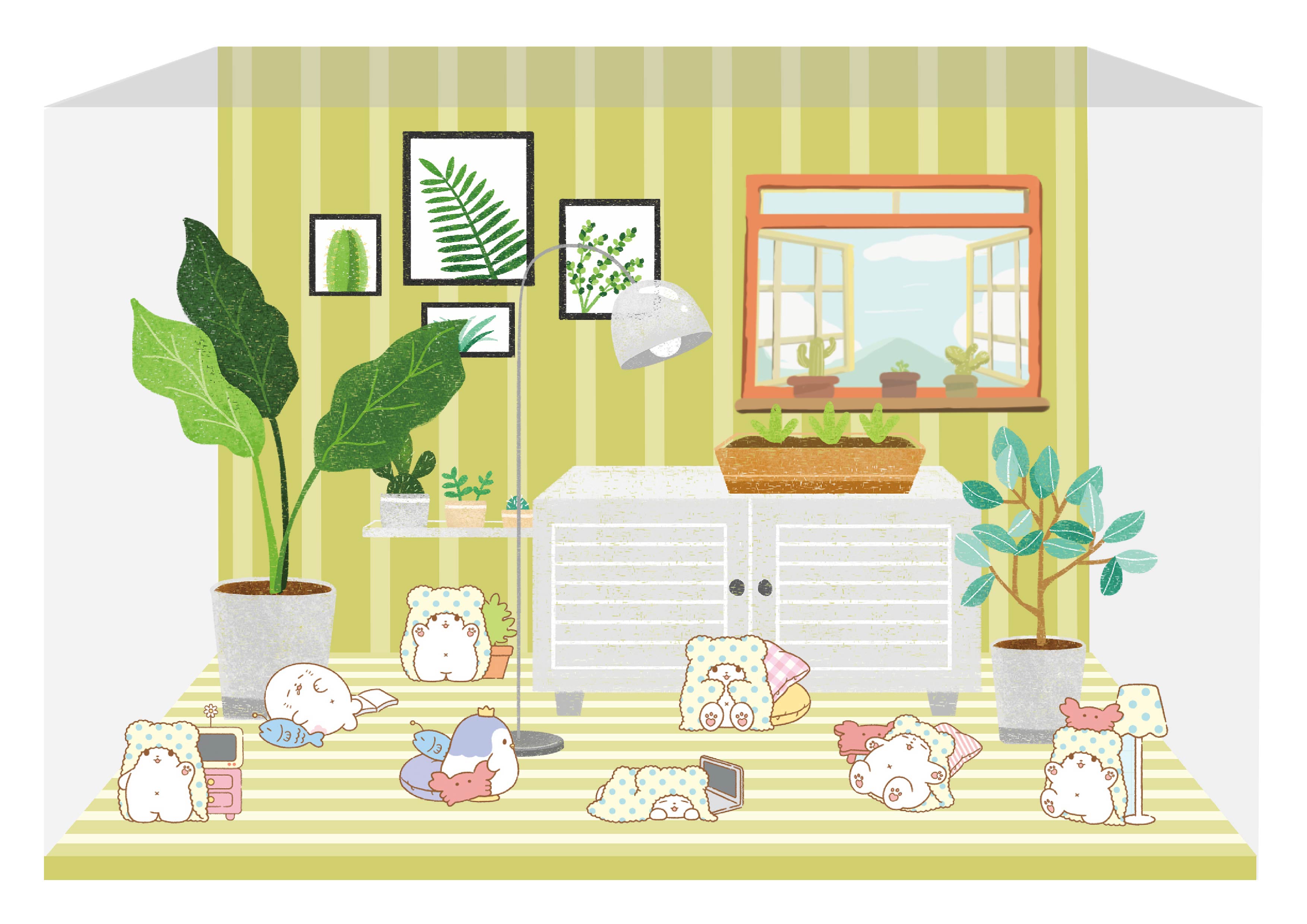 CJ0122 毛毯熊·毛毯熊宅家系列-微场景