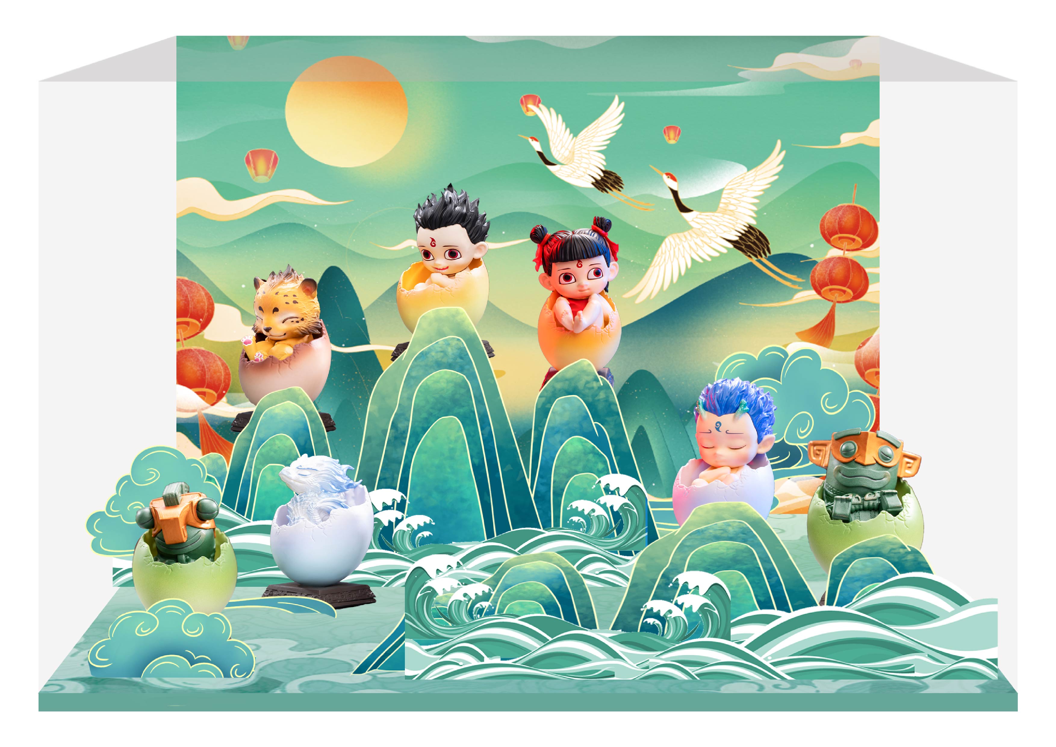 CJ0124  哪吒之魔童降世蛋宠公仔盲盒-微场景