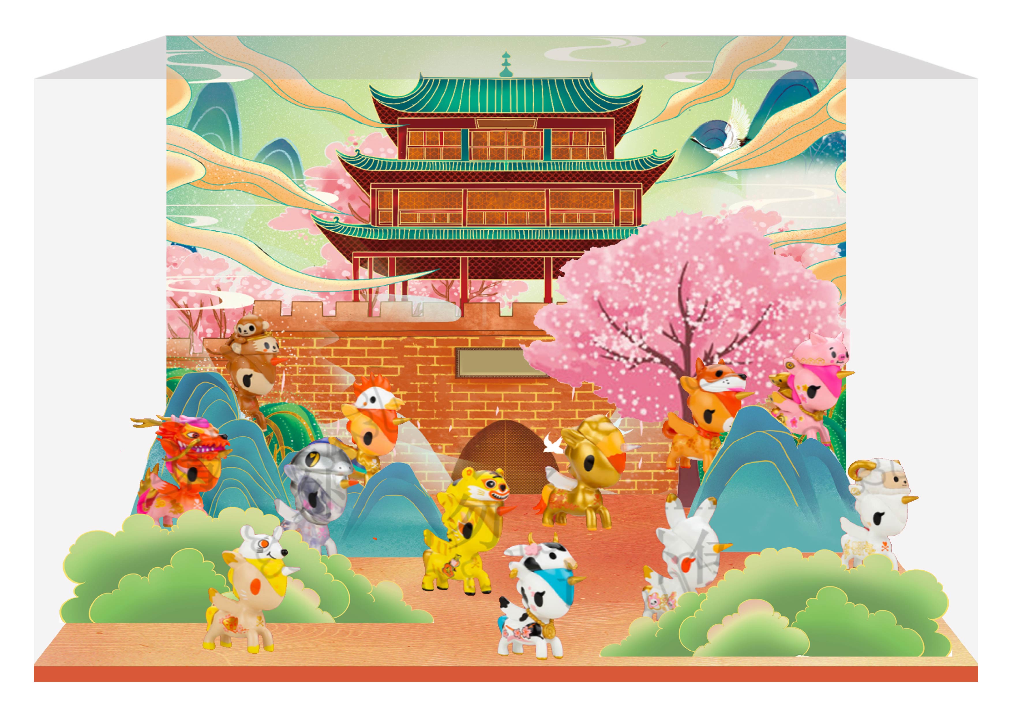 CJ0034 tokidoki·十二生肖独角兽系列盲盒-微场景