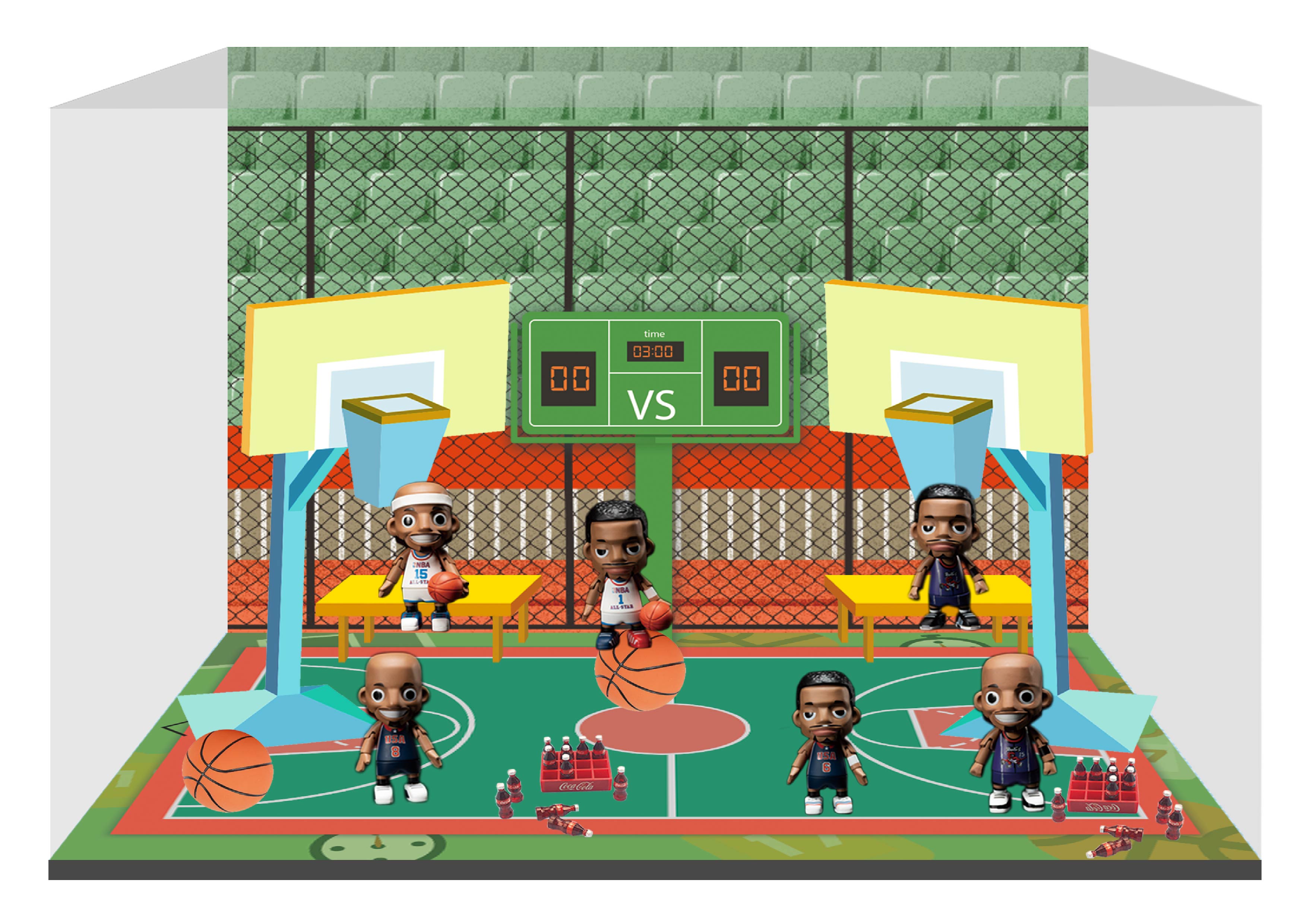 CJ0052 王牌化身-双子星扣篮兄弟-微场景