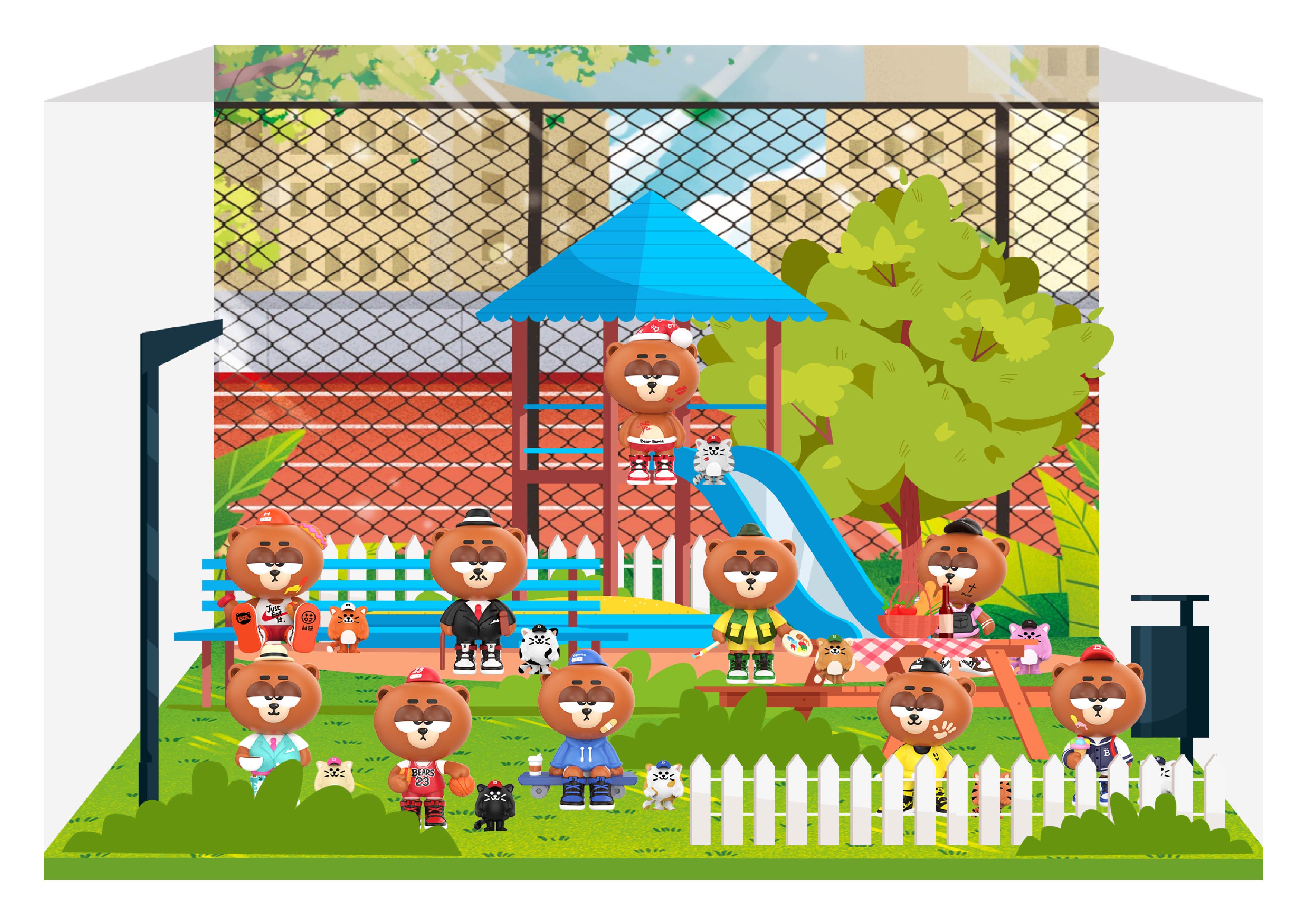 CJ0113 伯尼熊·公仔盲盒-微场景