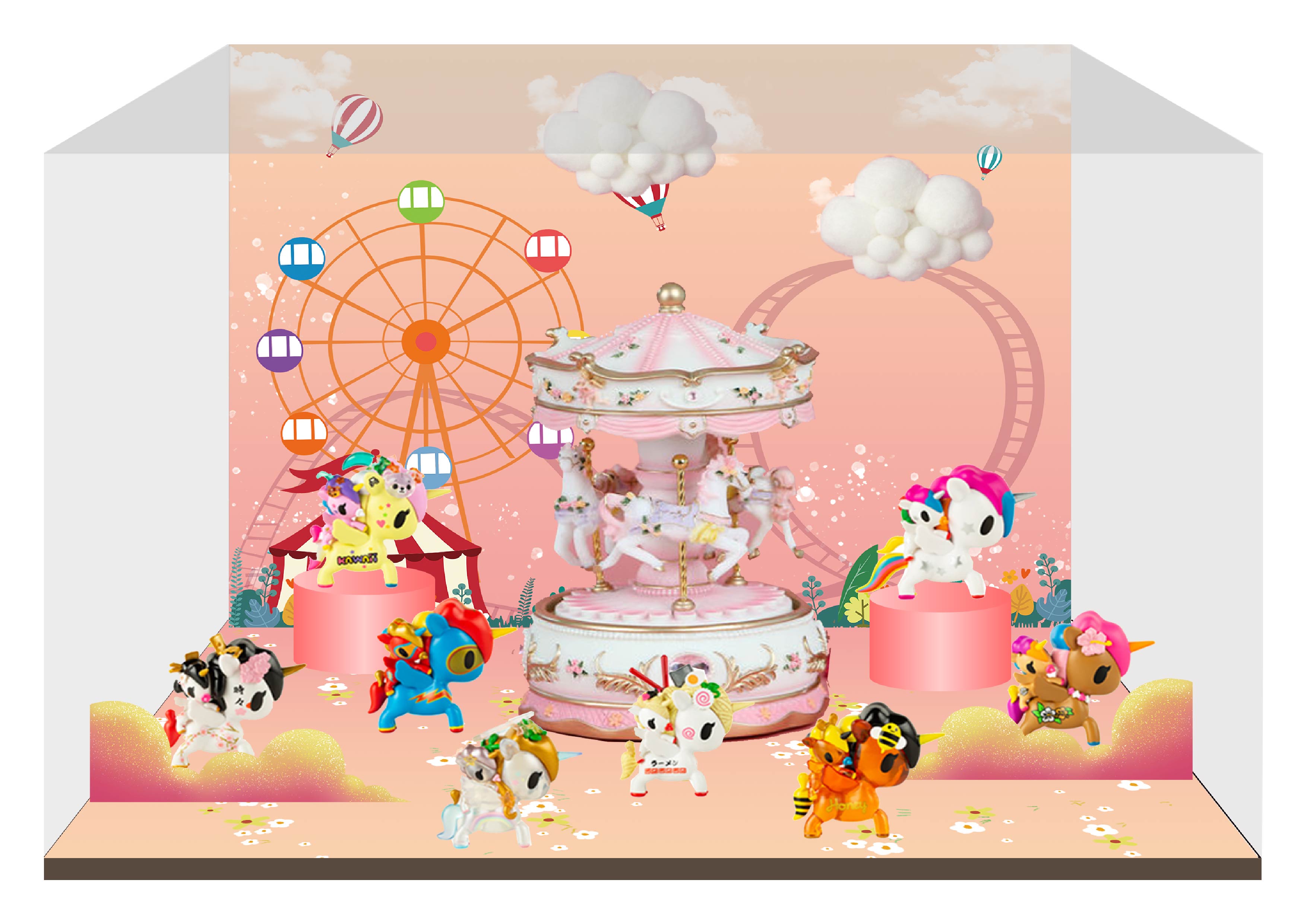 CJ0035 tokidoki独角兽与宝宝(微场景)