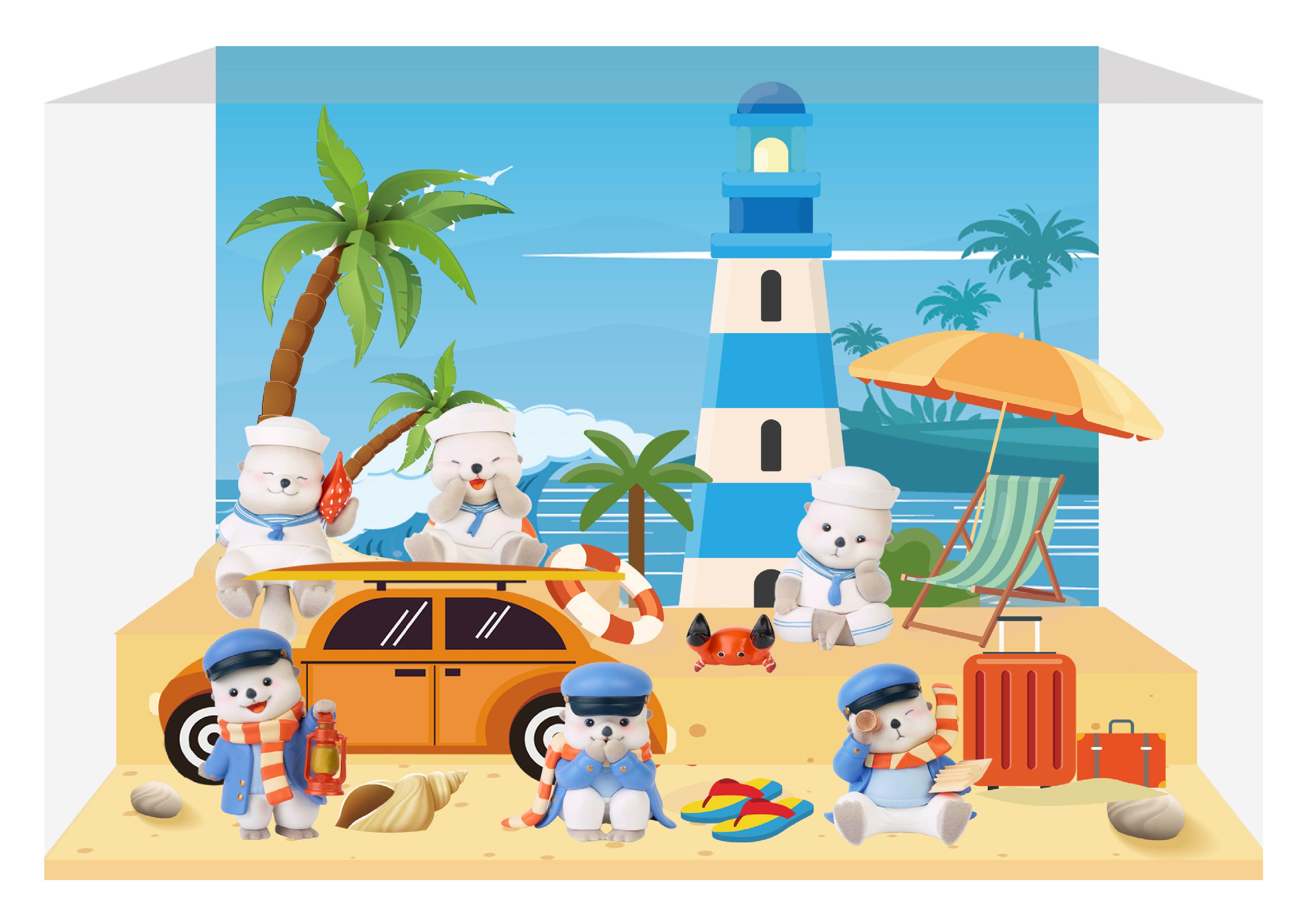 CJ0116 海獭先生系列盲盒第一弹-微场景