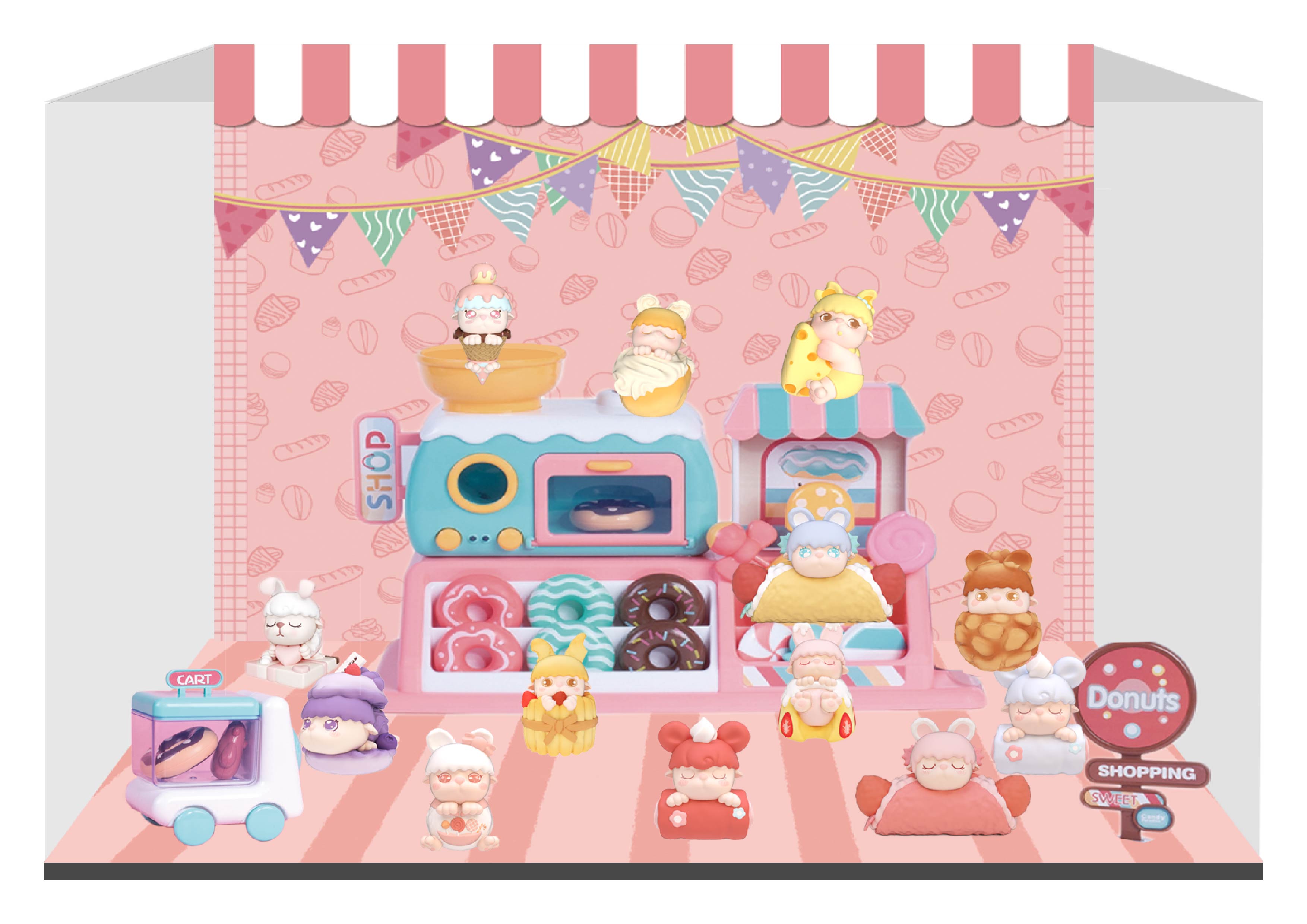 CJ0068 嘿粉娃娃·粉盖甜品系列盲盒